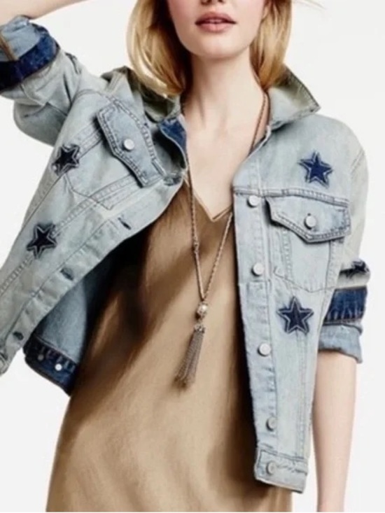 Rails Jackets & Blazers - Rails Knox Stars Blue Jean Jacket Size S